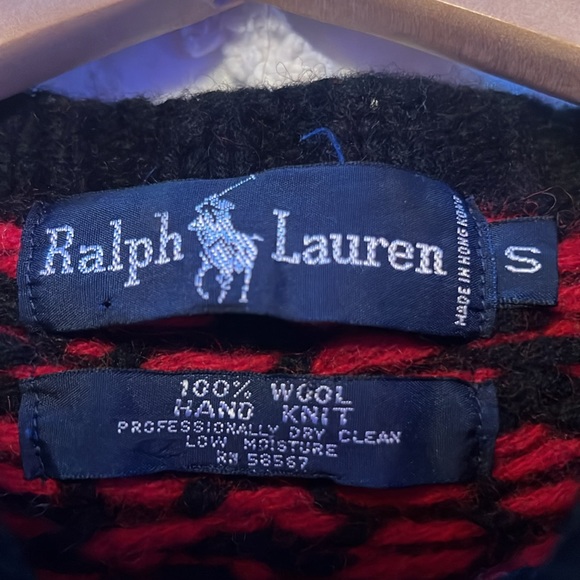 VINTAGE!!Ralph Lauren wool hand knit! Excellent shape And thick! Make an offer! - Picture 4 of 5